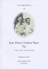 order of service for J Piper funeral 2010