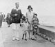 George & Florence Moate with Lewis & Leon at the beach George & Florence Moate with Lewis & Leon at the beach
